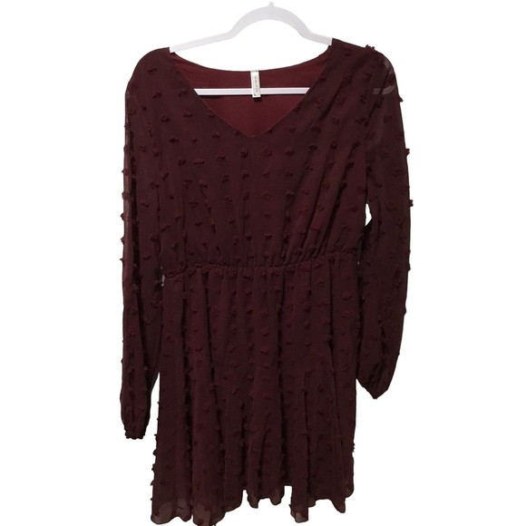 Fashion Collection Size Large Burgundy Dress NWOT - Picture 3 of 9